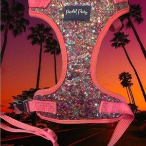Pink and Glitter Packed Party Dog Harness. M